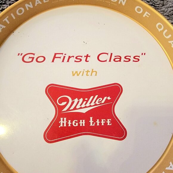 Miller High Life Vintage 50s Beer Serving Tray Breweriana Collectible Home Decor - Picture 9 of 14